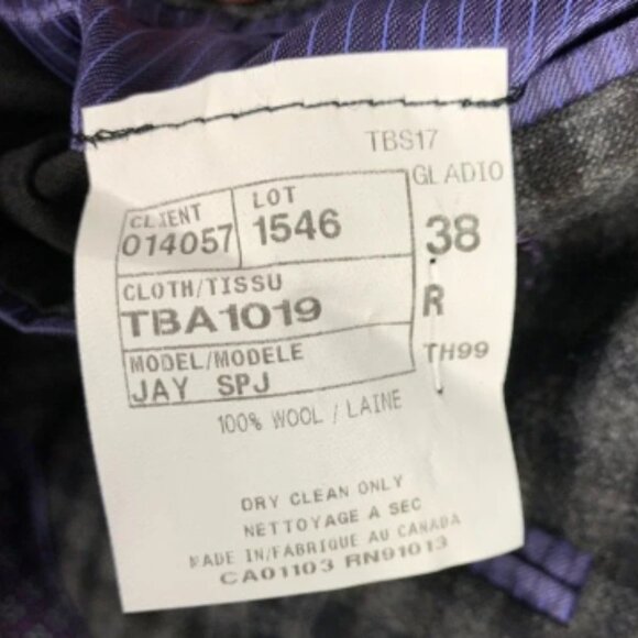 Ted Baker Jay SPJ Blazer 38R Gray Check Gingham Wool Sport Coat Endurance $798 - Picture 4 of 12
